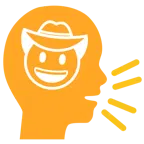 cabeza parlante + cara con sombrero de vaquero