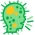cabeza parlante + microbio