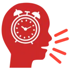 cabeza parlante + reloj despertador