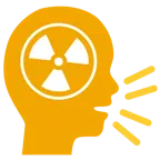 cabeza parlante + radiactivo