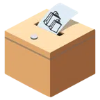 Urne mit Wahlzettel + Einkaufstüten
