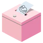 Urne mit Wahlzettel + Seife