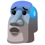 Moai + faccina sudata in ansia