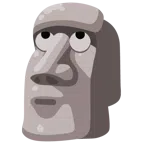 Moai + faccina con occhi al cielo