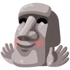 Moai + faccina che abbraccia