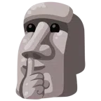Moai + faccina che zittisce