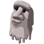 Moai + faccina che si scioglie