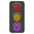 semaforo verticale + cuore viola