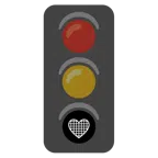 semaforo verticale + cuore nero