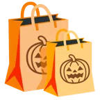 borse della spesa + zucca di Halloween