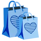 borse della spesa + cuore blu