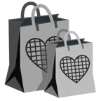 borse della spesa + cuore nero