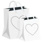 borse della spesa + cuore bianco