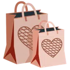 borse della spesa + cuore marrone