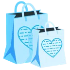 borse della spesa + cuore azzurro