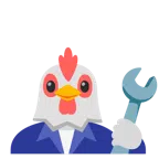 ค้อนและประแจ + ไก่