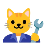 martello e chiave inglese + muso di gatto
