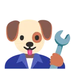 martello e chiave inglese + muso di cane