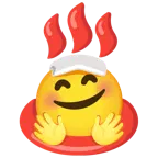 smiling face with open hands + hot springs