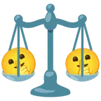 sus işareti yapan yüz + terazi