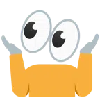 persona encogida de hombros + ojos