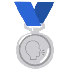 medaglia d’argento + persona che parla