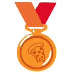 medaglia di bronzo + pizza