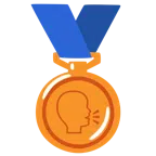 medaglia di bronzo + persona che parla