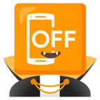 Fledermaus + Mobiltelefon aus