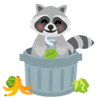Waschbär + Blätter im Wind