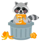 Waschbär + Mobiltelefon aus