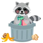 Waschbär + Einkaufstüten