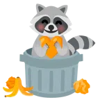 Waschbär + oranges Herz