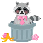 Waschbär + pinkes Herz
