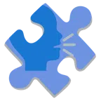 pezzo di puzzle + persona che parla