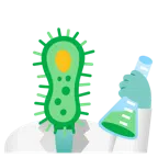 provetta + microbo