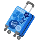 valigia + cuore blu