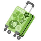 valigia + cuore verde