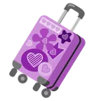 valigia + cuore viola