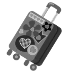valigia + cuore nero
