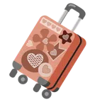 valigia + cuore marrone