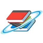 Ringplanet + Bücherstapel