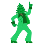 palla da discoteca + albero sempreverde