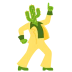 palla da discoteca + cactus