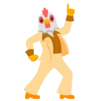 palla da discoteca + gallina