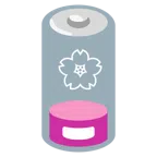 batteria scarica + fiore di ciliegio