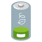 batteria scarica + foglia al vento