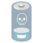 batteria scarica + teschio