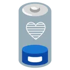 batteria scarica + cuore blu