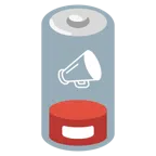 batteria scarica + megafono